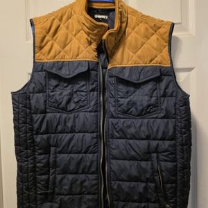 Hooey Kids Quilted Vest - Navy and Tan